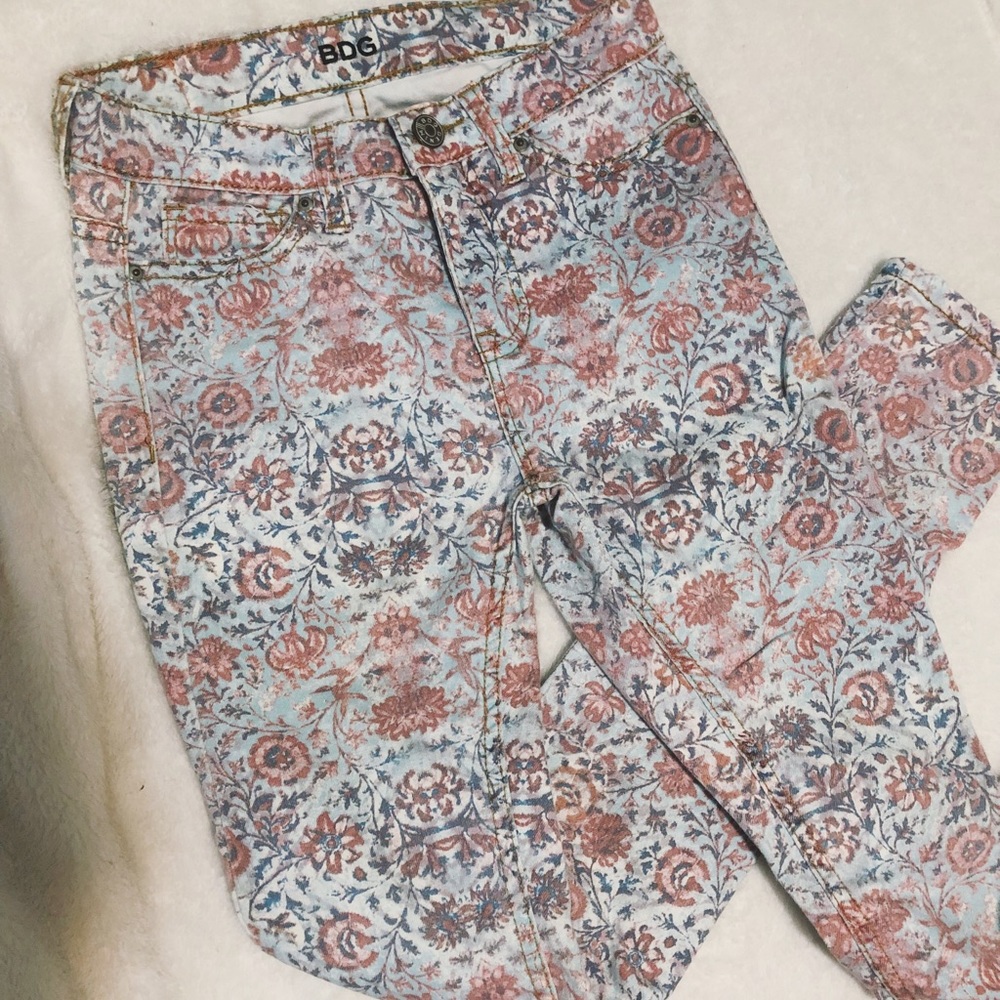 bdg urban outfitters floral jeans